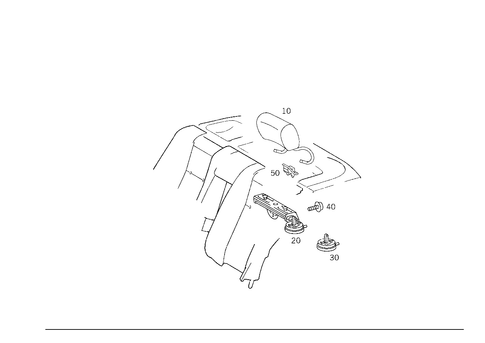 Head Restraint for 1998 Mercedes-Benz E430 #1