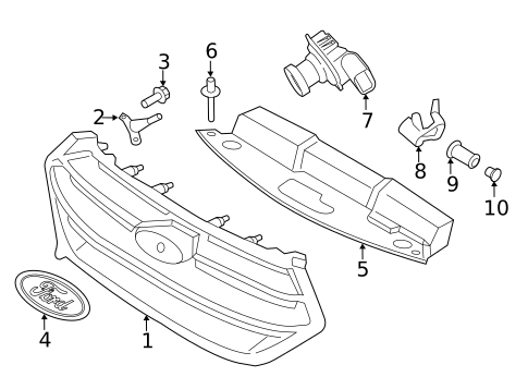 Grille & Components for 2017 Ford Edge #0