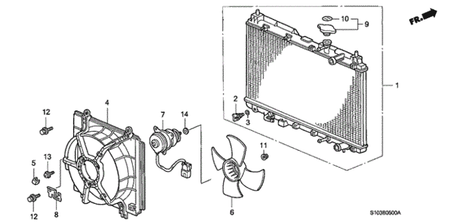 Radiator for 2001 Honda CR-V #0