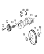 68023537AA - Engine 3.5L Six Cylinder: Crankshaft for Mopar Image