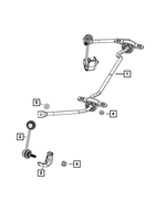 5168071AD - Rear Suspension: Rear Suspension Stabilizer Bar for Dodge: Dart Image