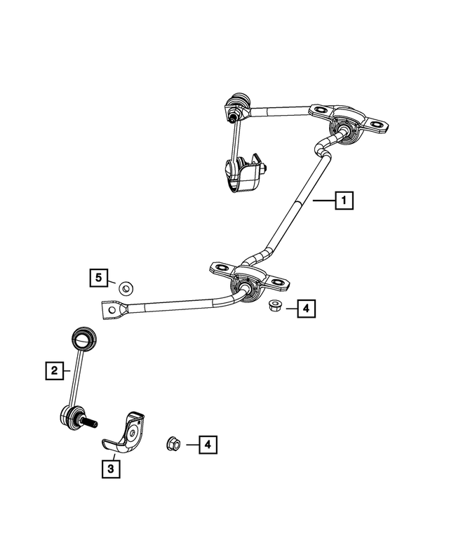 68192508AC - Rear Suspension: Rear Suspension Stabilizer Bar for Mopar Image
