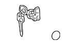 6905835140 - Body: Fuel Door Latch for Toyota Image