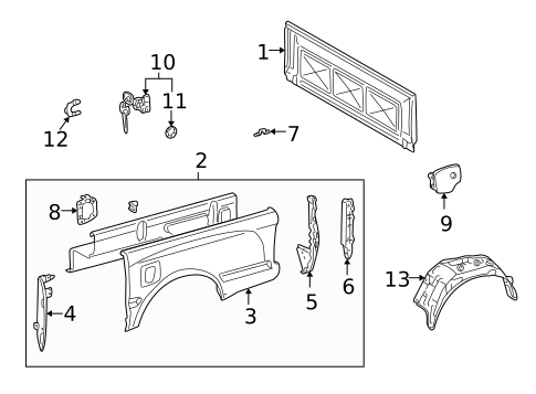 Front & Side Panels for 2004 Toyota Tacoma #2
