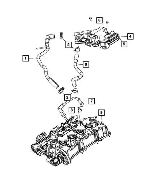 Crankcase Ventilation for 2016 Dodge Dart #0