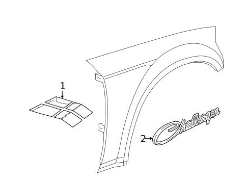 Exterior Trim - Fender for 2009 Dodge Challenger #0