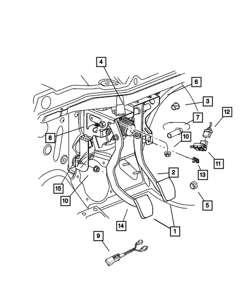 Clutch Pedals for 2006 Chrysler PT Cruiser #7