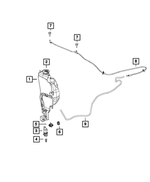 5152030AA - Electrical: Windshield Washer Pump Grommet for Chrysler: 200, 300, Aspen, Pacifica, Sebring, Town &amp; Country, Voyager | Dodge: Avenger, Caliber, Durango, Grand Caravan, Journey, Nitro, Ram 1500, Ram 2500, Ram 3500 | Fiat: 500 | Jeep: Cherokee, Commander, Compass, Grand Cherokee, Grand Cherokee WK, Liberty, Patriot, Wrangler, Wrangler JK | Ram: 1500, 1500 Classic, 2500, 3500, C/V Image