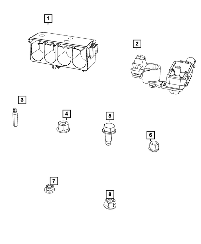6511667AA - Electrical: Hex Flange Locking Nut for MOPAR Image