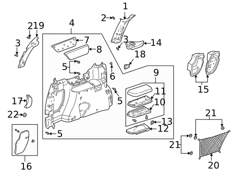 Interior Trim - Side Panel for 2004 Pontiac Montana #1