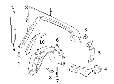 Fender & Components for 2008 Jeep Commander #0