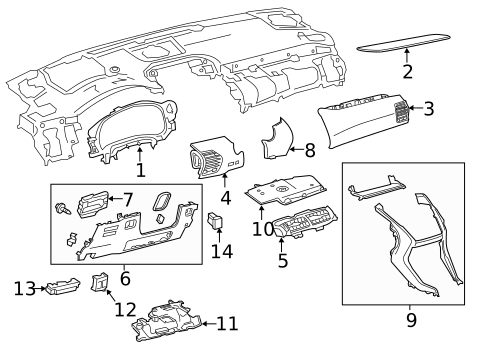 Instrument Panel Components for 2020 Lexus NX300h #0