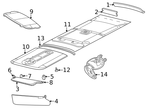 Interior Trim - Roof for 2003 Dodge Ram 2500 Van #0