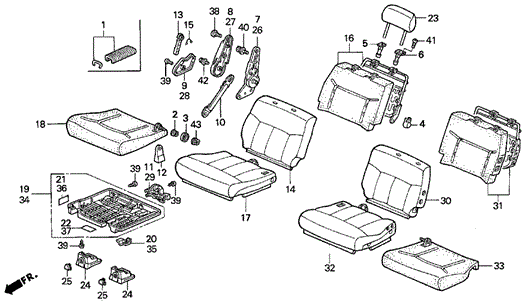 Middle Seat (Bench) ('95-'97) for 1997 Honda Odyssey #0