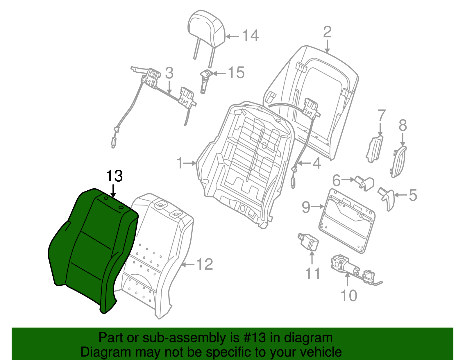 Seat Back Cover - BMW (52-10-7-062-792)