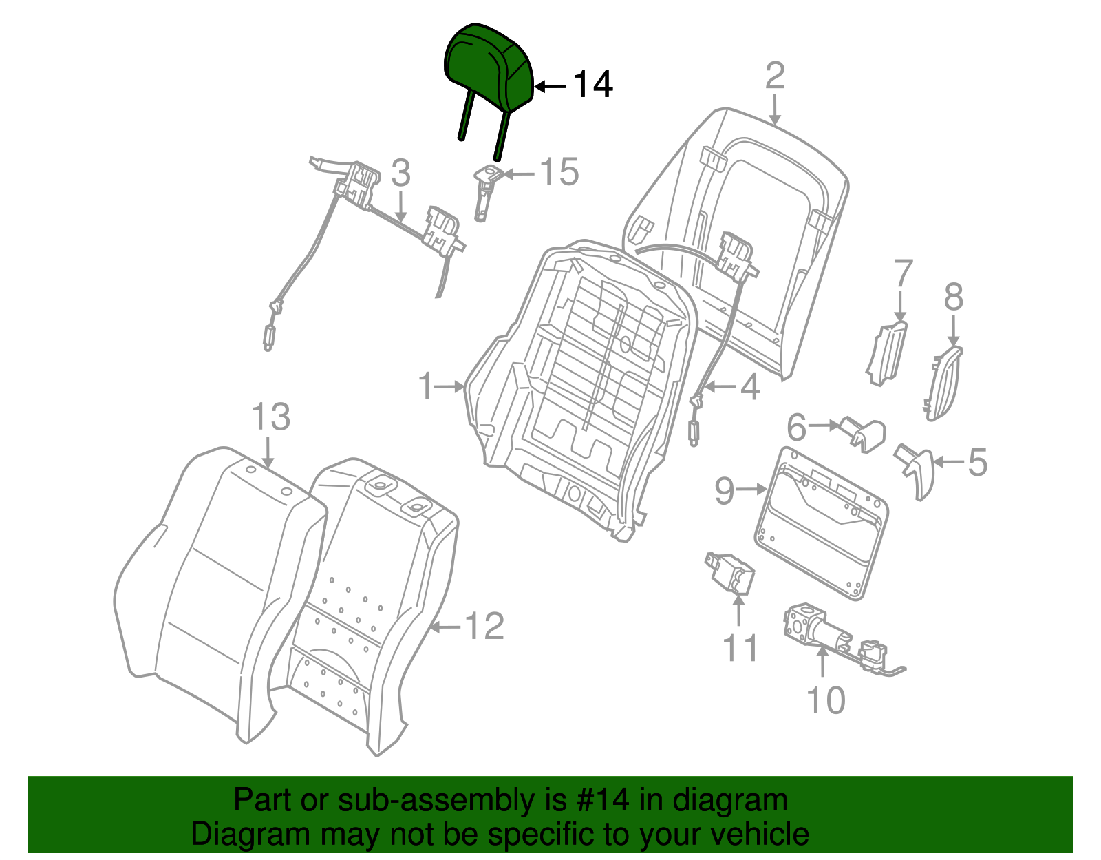 Headrest - BMW (52-10-7-062-806)