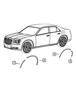 1NT00TZZAA - Exterior Ornamentation: Wheel Flare Molding, Right for Mopar Image