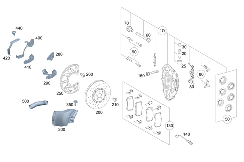 Front Wheel Brake for 2018 Mercedes-Benz AMG GT S #0