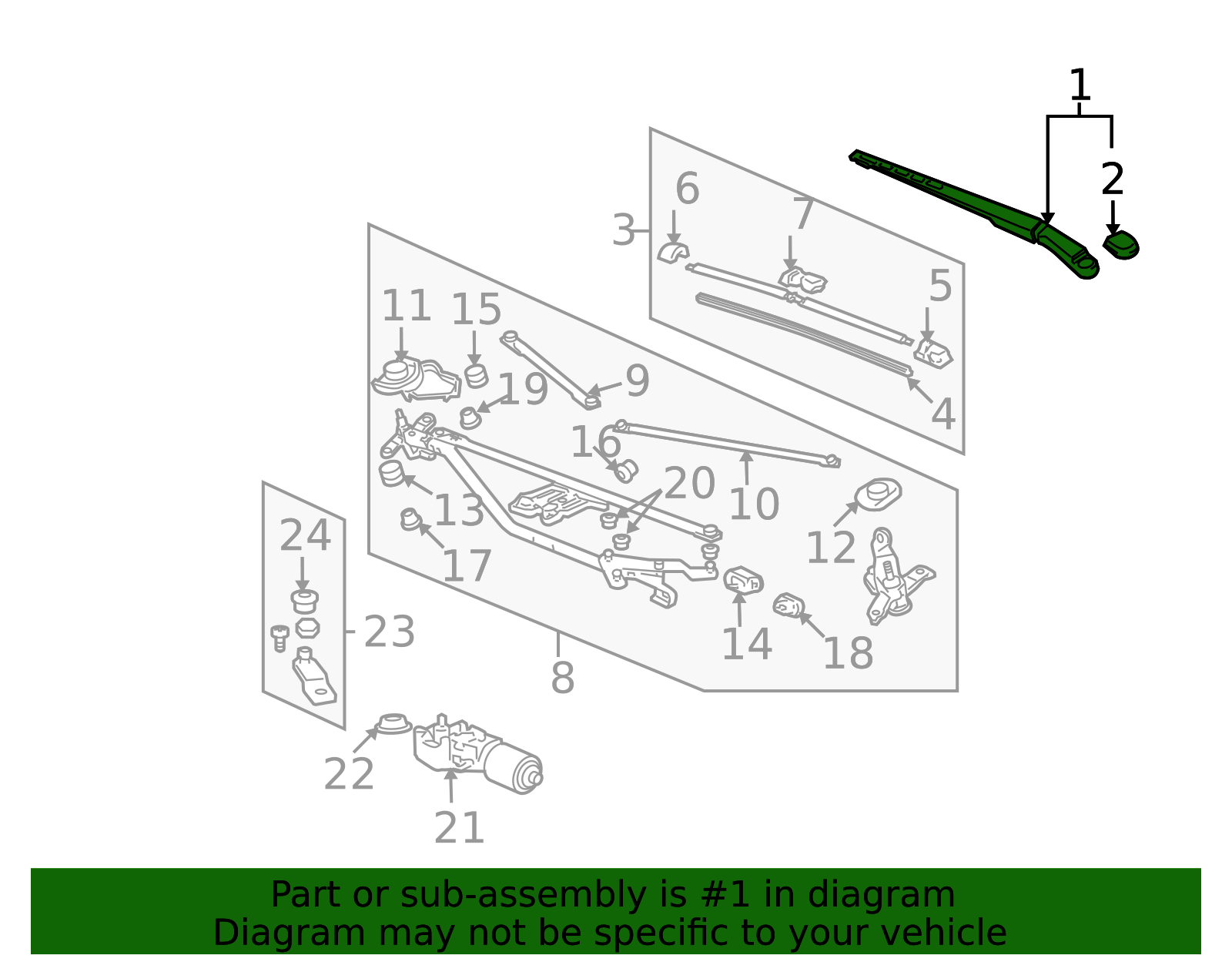 76610-SVA-A03 - Wiper Arm 2006-2011 Honda Civic | Toronto Honda Parts