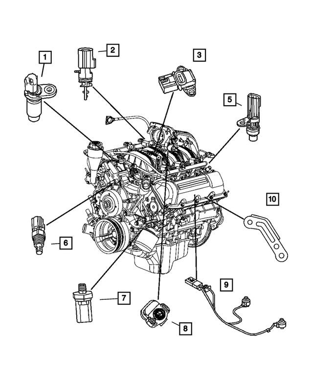 56041679AC - Electrical: Knock Sensor for Mopar Image