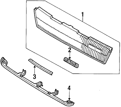 Grille for 1988 Mazda 929 #0