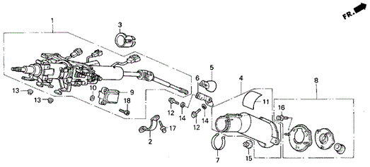 Steering Column ('94-'95) for 1995 Acura Legend #0