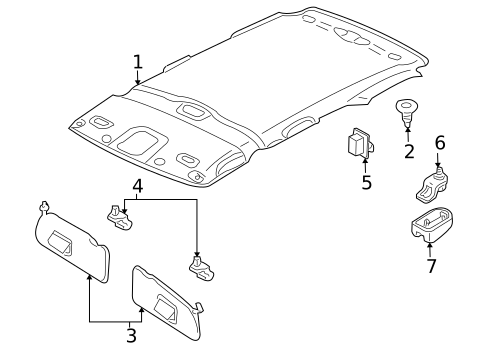 Interior Trim - Roof for 2009 Mazda Tribute #2