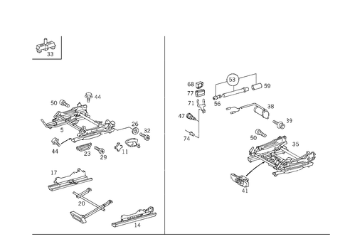 Seat Adjuster for 1996 Mercedes-Benz C220 #1