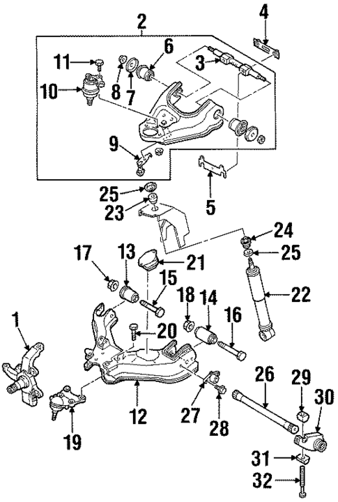 Suspension Components for 2004 Isuzu Axiom #0