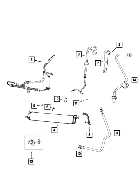 Power Steering Hoses for 2011 Jeep Grand Cherokee #0