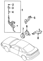86321PA003 - Electrical: Antenna Assembly for Subaru: SVX Image