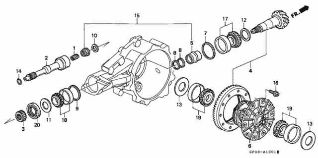 AT Differential Gear for 1994 Acura Legend #0
