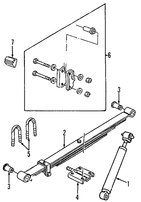 Rear Suspension for 1999 Isuzu Hombre #1