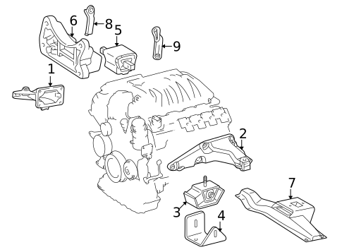 Engine & Trans Mounting for 2005 Mercedes-Benz G 500 #0