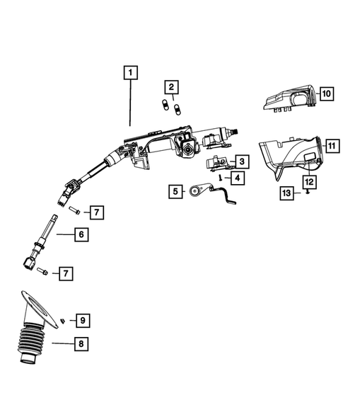 Steering Column and Intermediate Shaft for 2017 Dodge Grand Caravan #0
