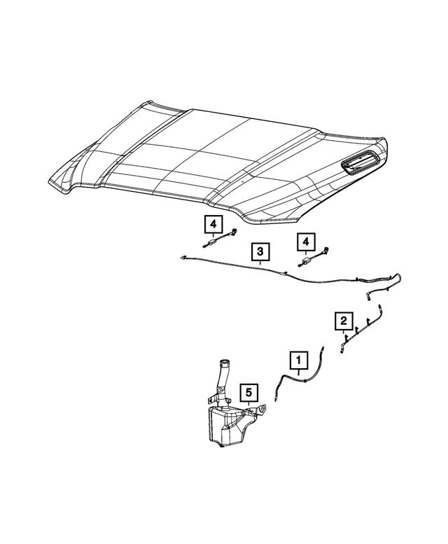 68440467AA - Electrical: Washer Reservoir Hose for Mopar Image