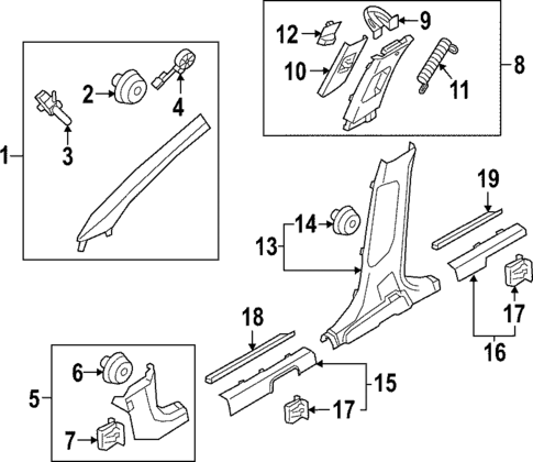 Interior Trim - Pillars for 2024 Kia Sportage #0