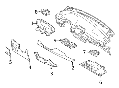 Instrument Panel Components for 2019 Hyundai Elantra GT #0