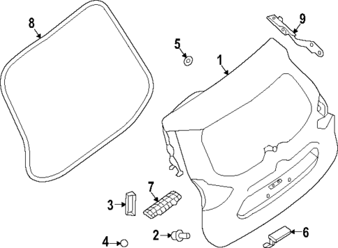 Gate & Hardware for 2020 Nissan Rogue #0