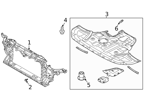 Radiator Support for 2022 Hyundai Sonata #0