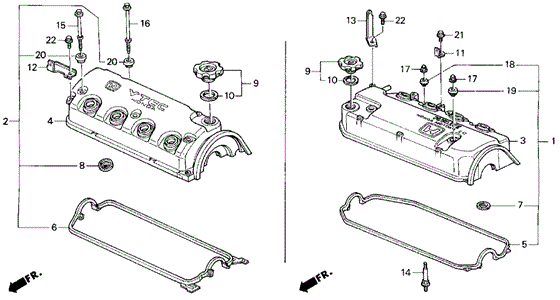 Cylinder Head Cover ('93-'95 S,SI) for 1995 Honda Civic del Sol #0