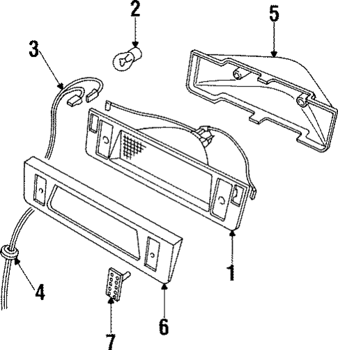 High Mounted Stop Lamp for 1997 Land Rover Defender 90 #0