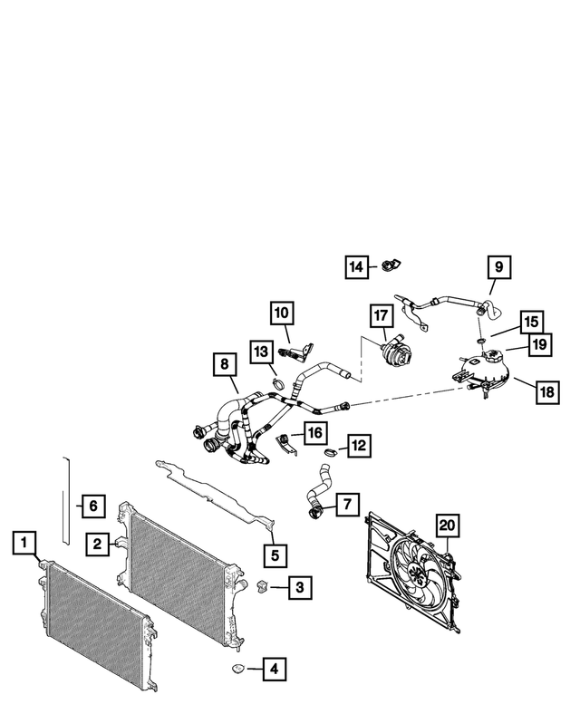 68457393AA - : Radiator Outlet Hose for Mopar Image
