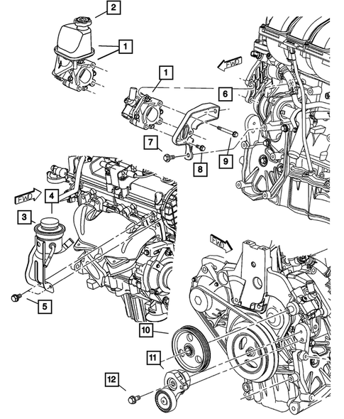 Power Steering Pump for 2006 Chrysler PT Cruiser #0