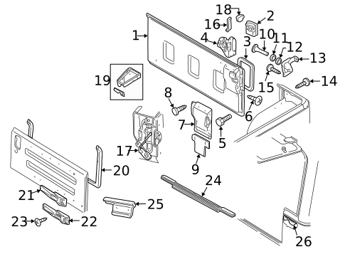 Gate & Hardware for 2006 Jeep Wrangler #0