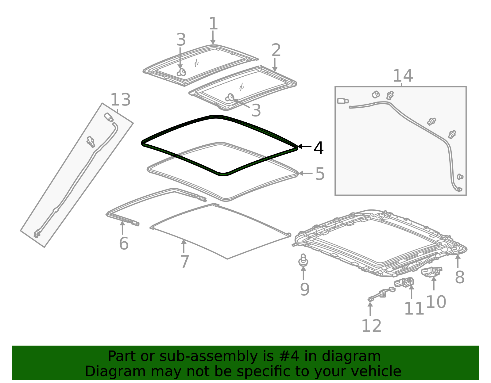 2020-2026 Buick Encore GX Sunroof Window Seal 42638874 | OEM Parts