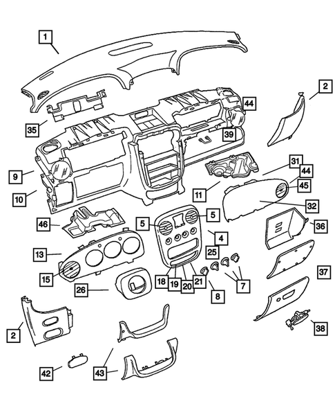 Instrument Panel for 2002 Chrysler PT Cruiser #0