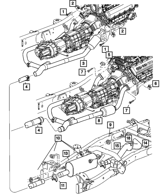 55366327AB - Exhaust: Exhaust Pipe And Converter for Mopar Image