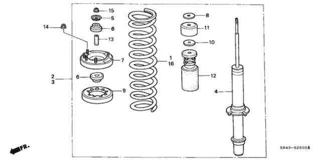Front Shock Absorber for 2001 Honda Accord #0