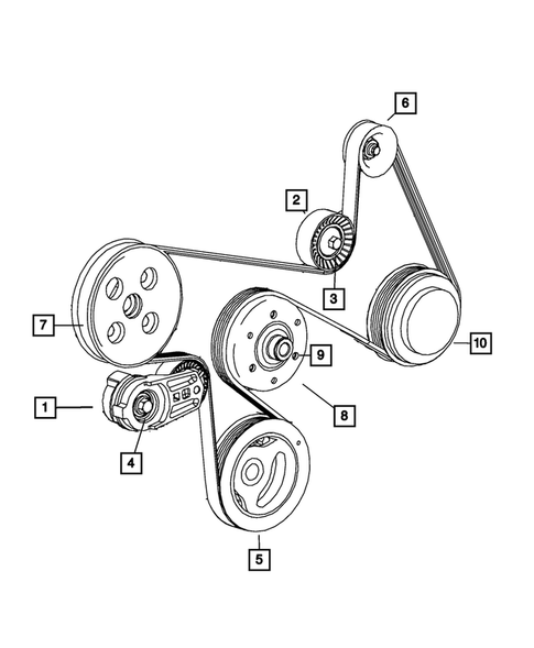 Pulleys and Related Parts for 2010 Jeep Wrangler #0